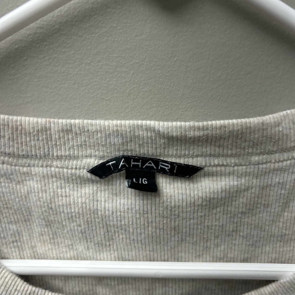 Tahari Women’s Cream Ribbed Tank Top - Picture 4 of 5